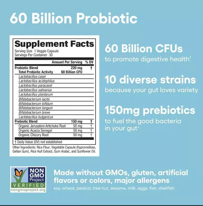 ZENVITA™ - DIGESTIVE ENZYMES 60CT + 60B PROBIOTIC 30CT