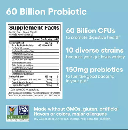 ZENVITA™  - DIGESTIVE ENZYMES 60CT + 60B PROBIOTIC 30CT